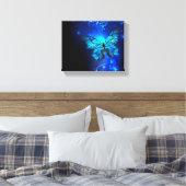 Morpho Butterfly in de donkere achtergrond Canvas Afdruk (Insitu (Slaapkamer))