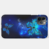 Morpho Butterfly in de donkere achtergrond Case-Mate iPhone Case (Achterkant (horizontaal))