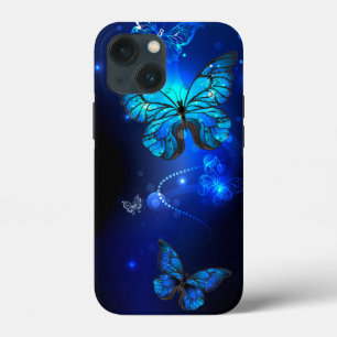 Morpho Butterfly in de donkere achtergrond Case-Mate iPhone Case