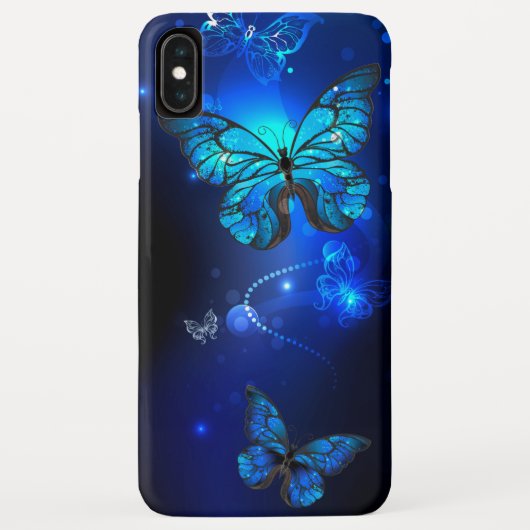 Morpho Butterfly in de donkere achtergrond Case-Mate iPhone Case (Achterkant)