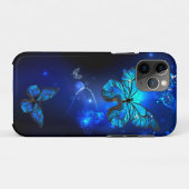 Morpho Butterfly in de donkere achtergrond Case-Mate iPhone Case (Achterkant (horizontaal))