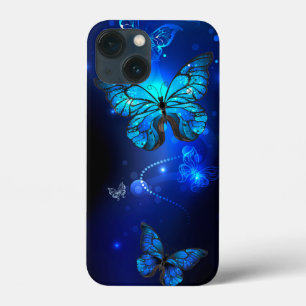 Morpho Butterfly in de donkere achtergrond Case-Mate iPhone Case