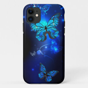Morpho Butterfly in de donkere achtergrond Case-Mate iPhone Case