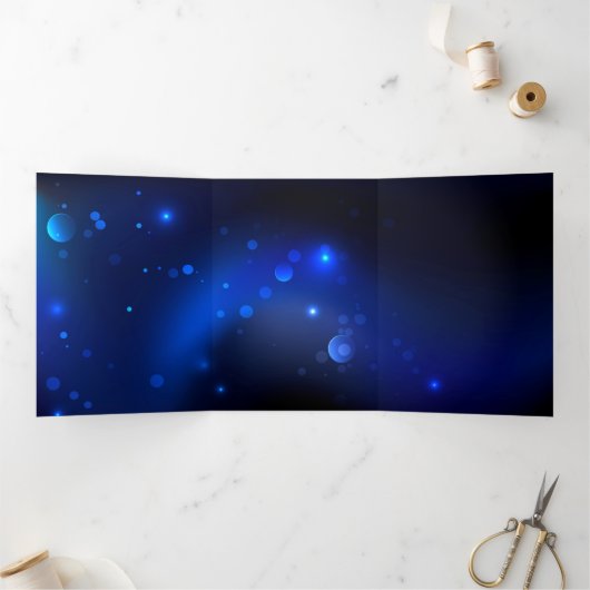 Morpho Butterfly in de donkere achtergrond Drieluik Aankondiging (Binnen)