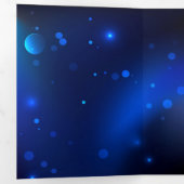 Morpho Butterfly in de donkere achtergrond Drieluik Programma (Binnenzijde eerst)