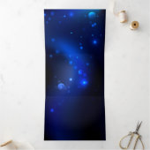 Morpho Butterfly in de donkere achtergrond Drieluik Wenskaart (Binnen)