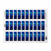 Morpho Butterfly in de donkere achtergrond Etiket (Full Sheet)