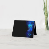 Morpho Butterfly in de donkere achtergrond Feestdagen Kaart (Voorkant)