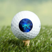 Morpho Butterfly in de donkere achtergrond Golfballen (Insitu Shirt)