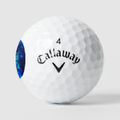Morpho Butterfly in de donkere achtergrond Golfballen (Logo)