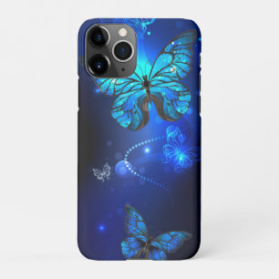 Morpho Butterfly in de donkere achtergrond iPhone 11Pro Hoesje
