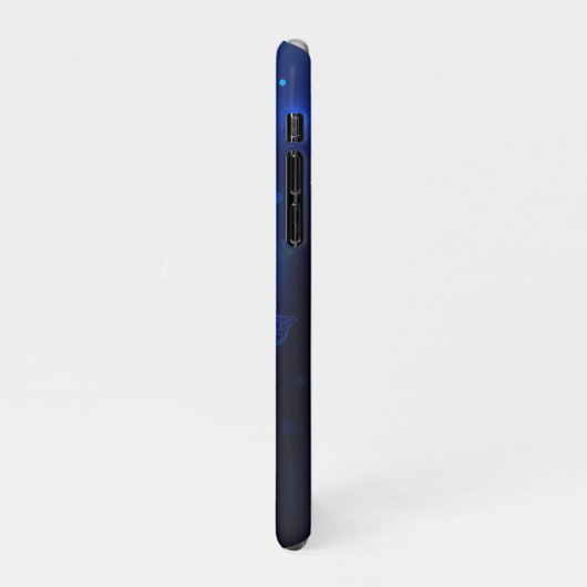 Morpho Butterfly in de donkere achtergrond iPhone Hoesje (Linkerkant)