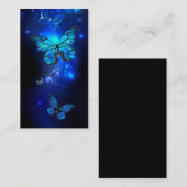 Morpho Butterfly in de donkere achtergrond Kortingskaartje (Voorkant / Achterkant)