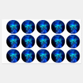 Morpho Butterfly in de donkere achtergrond Labels (Vel)