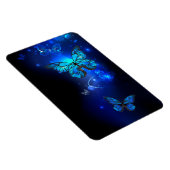 Morpho Butterfly in de donkere achtergrond Magneet (Rechterzijde)