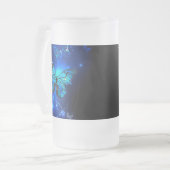 Morpho Butterfly in de donkere achtergrond Matglas Bierpul (Voorkant links)