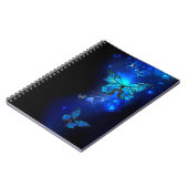 Morpho Butterfly in de donkere achtergrond Notitieboek (Linkerzijde)