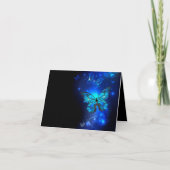Morpho Butterfly in de donkere achtergrond Notitiekaartje (Voorkant)