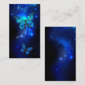 Morpho Butterfly in de donkere achtergrond Notitiekaartje (Voorkant / Achterkant)