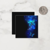 Morpho Butterfly in de donkere achtergrond Notitiekaartje (Voorkant / Achterkant in situ)