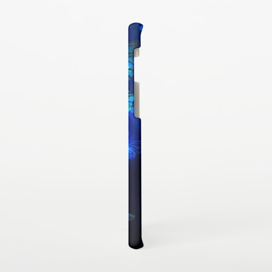 Morpho Butterfly in de donkere achtergrond Samsung Galaxy Hoesje (Linkerkant)