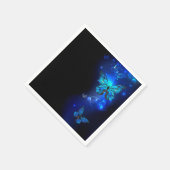 Morpho Butterfly in de donkere achtergrond Servet (Hoek)