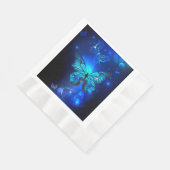 Morpho Butterfly in de donkere achtergrond Servet (Hoek)