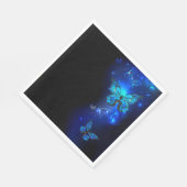 Morpho Butterfly in de donkere achtergrond Servet (Hoek)