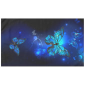 Morpho Butterfly in de donkere achtergrond Tafelkleed (Voorkant (Horizontaal))