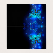 Morpho Butterfly in de donkere achtergrond Visitekaartje (Buitenkant ongevouwen)