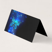 Morpho Butterfly in de donkere achtergrond Visitekaartje (Achterkant)