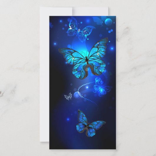 Morpho Butterfly in the Dark Background Aankondiging (Voorkant)