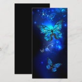 Morpho Butterfly in the Dark Background Aankondiging (Voorkant / Achterkant)