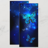 Morpho Butterfly in the Dark Background Aankondiging (Voorkant / Achterkant)