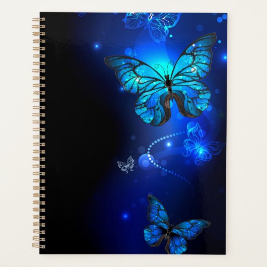 Morpho Butterfly in the Dark Background Planner (Voorkant)
