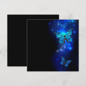Morpho Butterfly in the Dark Background Programmakaart (Voorkant / Achterkant)