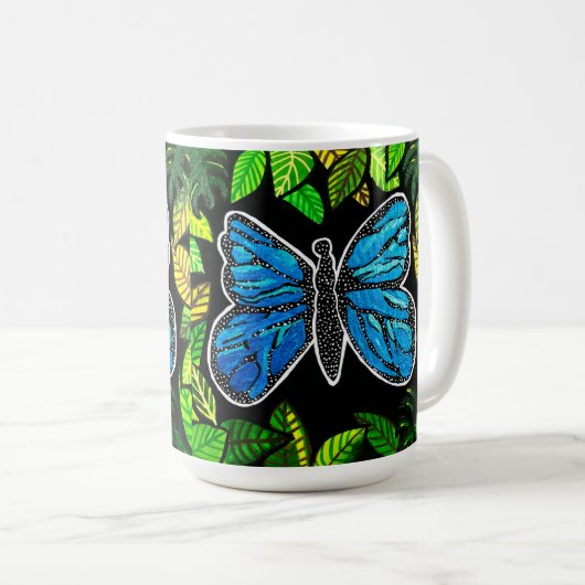 Morpho Butterfly mok koffie (Voorkant rechts)