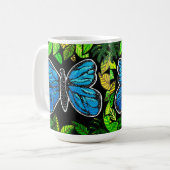 Morpho Butterfly mok koffie (Voorkant links)