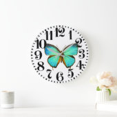 Morpho Butterfly Wildlife Big Number Wall klok (Huis)