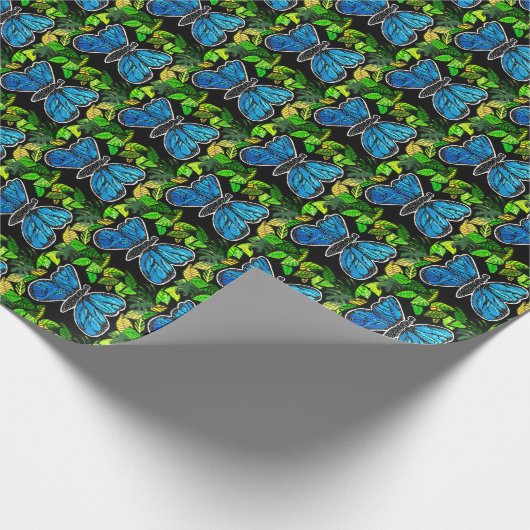 Morpho Butterfly Wrapping Paper Cadeaupapier (Hoek)