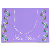 Morpho Lavendar Butterfly Gift Bag Groot Cadeauzakje (Voorkant)