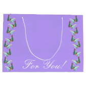 Morpho Lavendar Butterfly Gift Bag Groot Cadeauzakje (Achterkant)