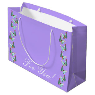 Morpho Lavendar Butterfly Gift Bag Groot Cadeauzakje