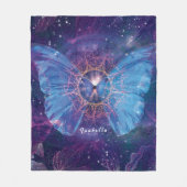 Morpho vlinder / Galaxy Mandala Fleece Deken (Voorkant)