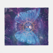 Morpho vlinder / Galaxy Mandala Fleece Deken (Voorkant (Horizontaal))
