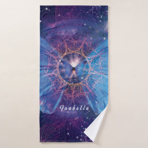 Morpho vlinder / Galaxy Mandala Papier Onderzetter Badhanddoek
