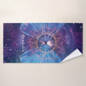 Morpho vlinder / Galaxy Mandala Papier Onderzetter Badhanddoek (Badhanddoek)
