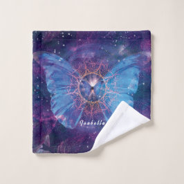 Morpho vlinder / Galaxy Mandala Papier Onderzetter Washandje