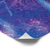 Morpho vlinder / Galaxy Mandala Perfect Poster (Hoek)