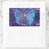 Morpho vlinder / Galaxy Mandala Rechthoekige Sticker (Tas)